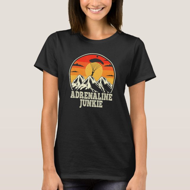 Camiseta Jumador de base de Skydiver Adrenaline Junkie (Anverso)