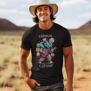 Camiseta Jumbo melódico: Elefante Jamming sobre guitarra
