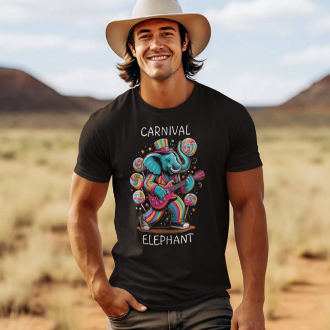 Camiseta Jumbo melódico: Elefante Jamming sobre guitarra (Subido por el creador)