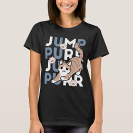 Camiseta Jump Purr Jump: Playful Cat Design con arte divert