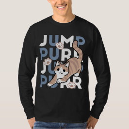 Camiseta Jump Purr Jump: Playful Cat Design con arte divert