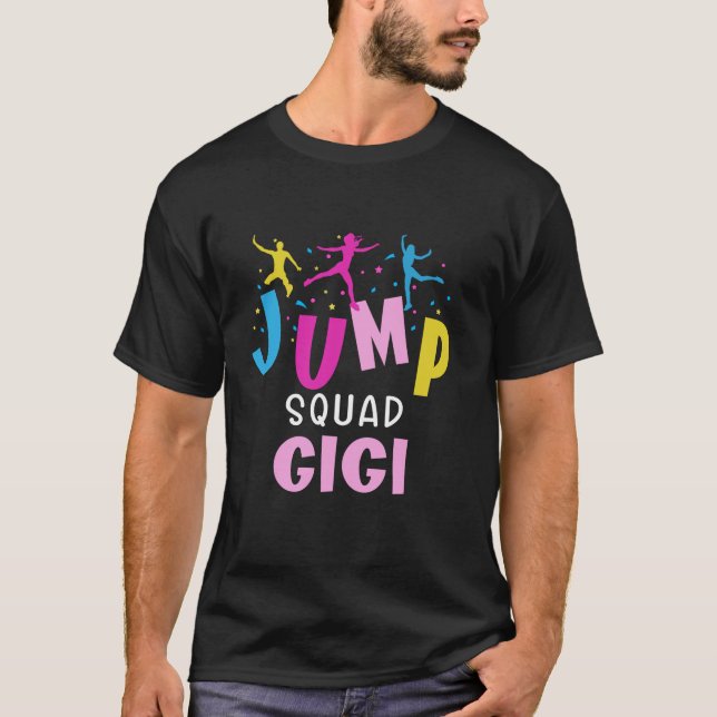 Camiseta Jump Squad Gigi Trampoline Fiesta coincidente Cump (Anverso)