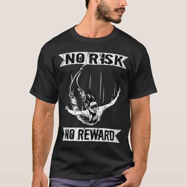 Camiseta Jumper de Bungee Sin Riesgo Ni Jumping De Bungee D (Anverso)