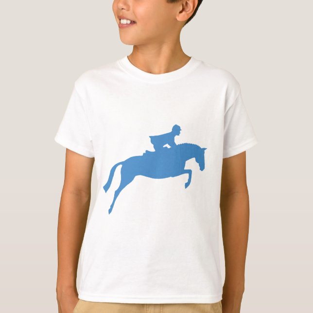 Camiseta Jumper Horse Silhouette (blue) (Anverso)