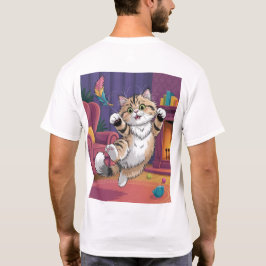 Camiseta Jumping Cat Fun | Cute and Cheerful Pet Artwork