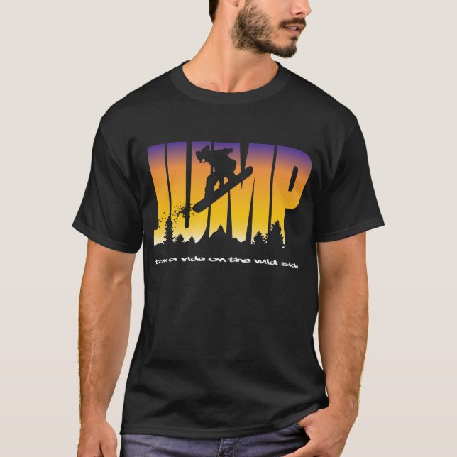 Camiseta Jumping snowboarder (Anverso)
