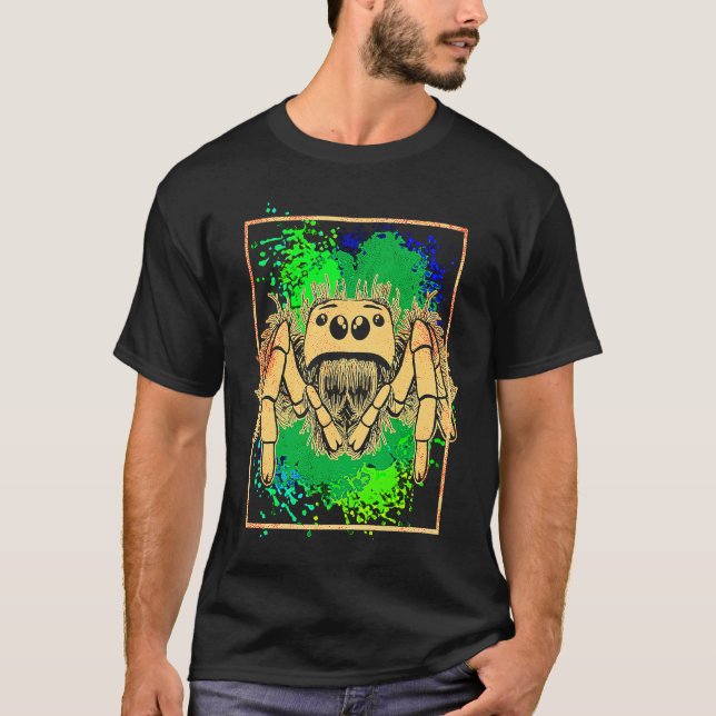 Camiseta Jumping Spider Animal Colorful (Anverso)