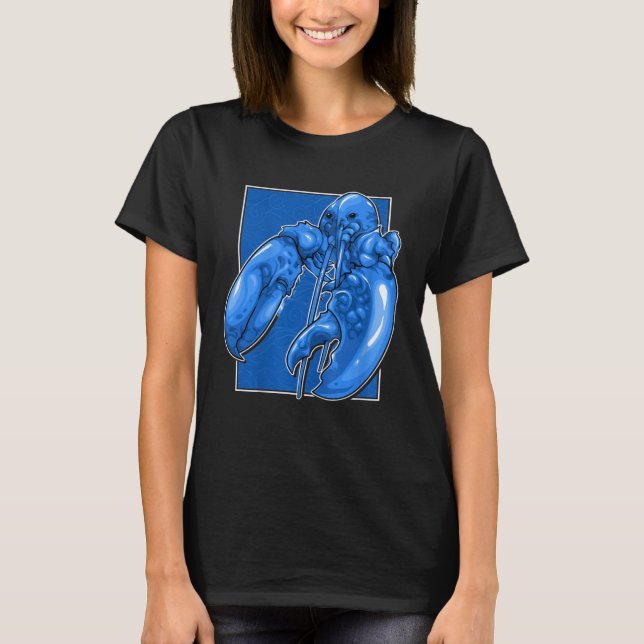 Camiseta Jumpscare Lobster Meme Blue Crustacean (Anverso)