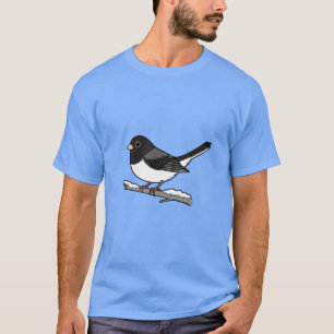 Camiseta Junco Ojos Oscuros Pájaro de Nieve
