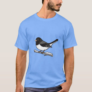 Camiseta Junco Ojos Oscuros Pájaro de Nieve