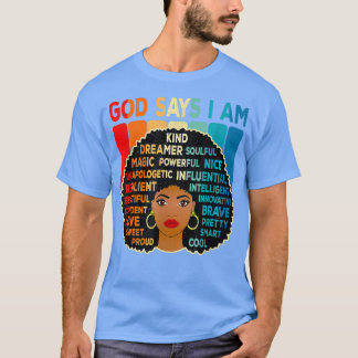 Camiseta June Afro American Melanin Black Woman Pride Black