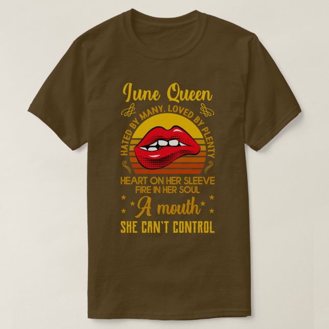 Camiseta June Birthday Queen (Diseño del anverso)