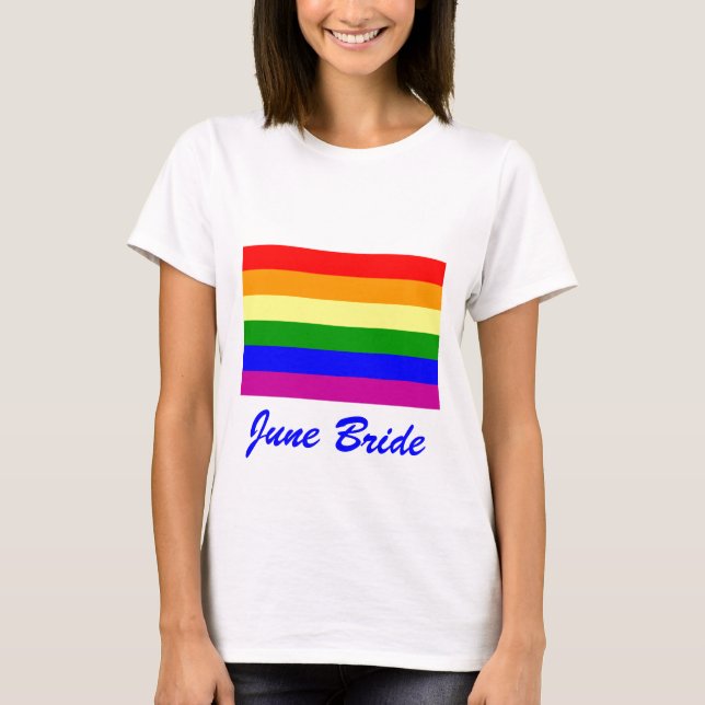 Camiseta June Bride/Gay Boda (Anverso)