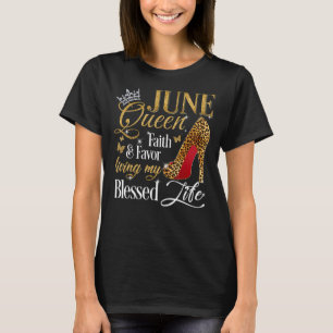 Camiseta June Queen Faith y Favor de los talones altos Cump