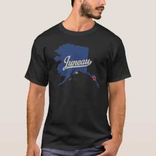Camiseta Juneau Alaska AK Map