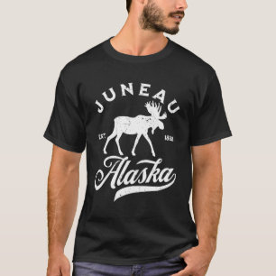 Camiseta Juneau Alaska Ak Moose, viaje de vacaciones en fam