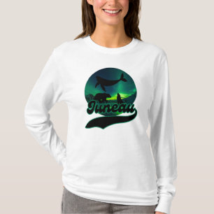 Camiseta Juneau Alaska Lobo de ballena oso Aurora Ak septen