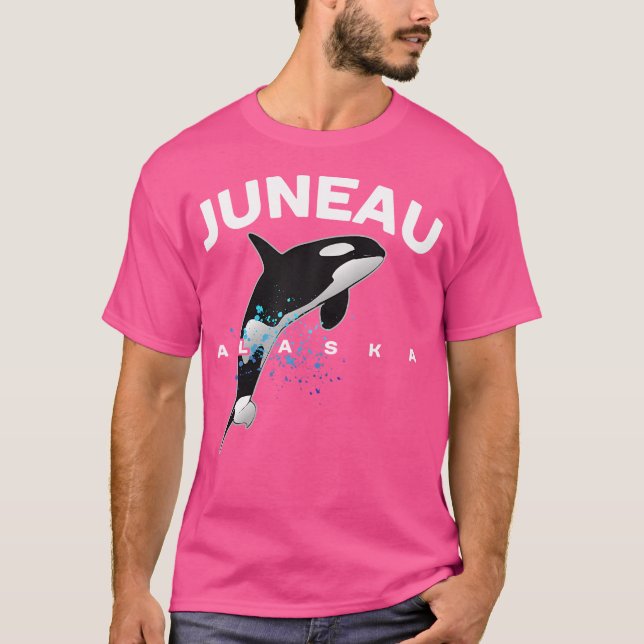 Camiseta Juneau Alaska Orca Asesino de Ballenas Observando  (Anverso)