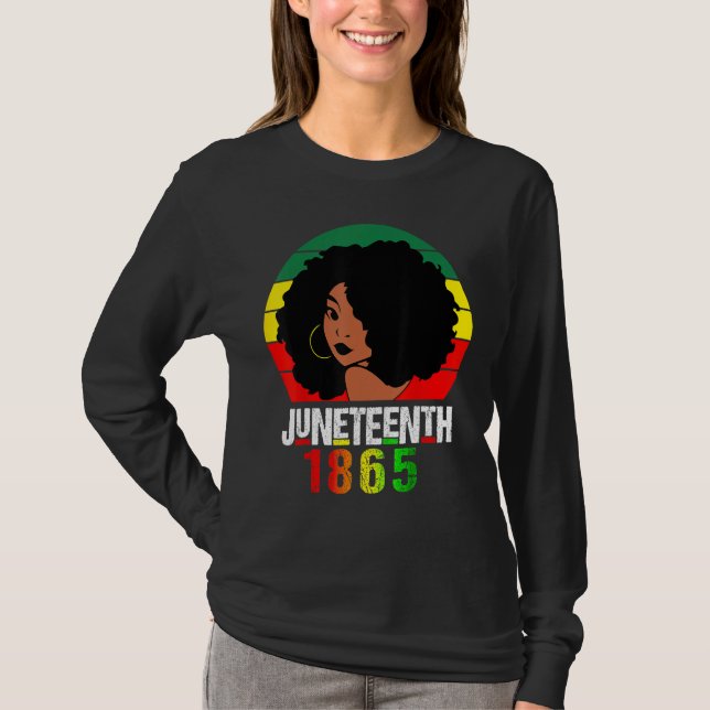 Camiseta Junenth 1865 Celebrate Freedom Celebrating Black W (Anverso)