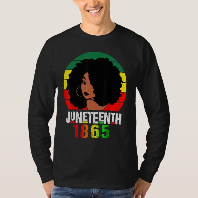 Camiseta Junenth 1865 Celebrate Freedom Celebrating Black W (Anverso)