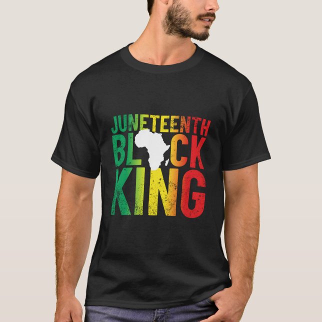 Camiseta Junenth Black King For 'S Junenth (Anverso)