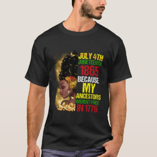 Camiseta Junenth Black Porque Mi Ancestro No Era Libre 177
