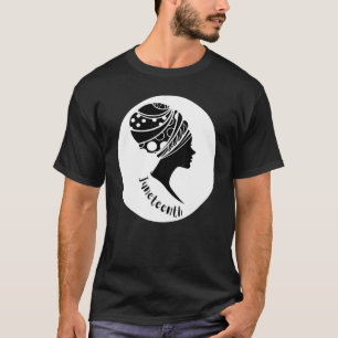 Camiseta Junenth Melanin Black Women Natural Hair Orgullo A