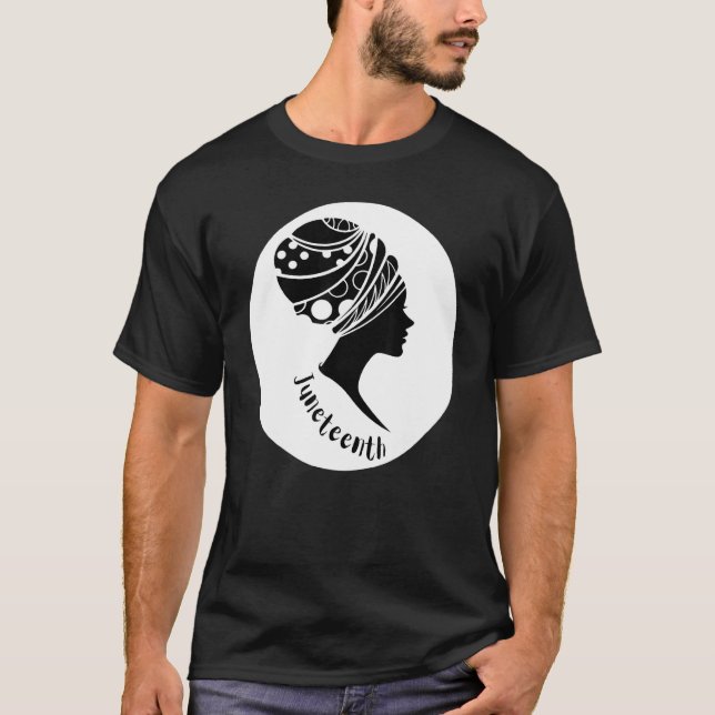 Camiseta Junenth Melanin Black Women Natural Hair Orgullo A (Anverso)