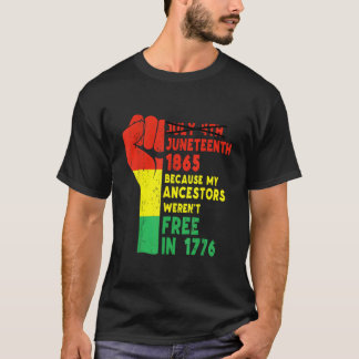 Camiseta Junenth Mis Antepasados Bandera Negra Africana Lib