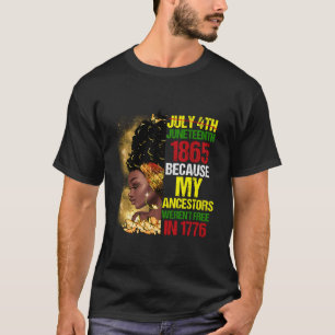 Camiseta Junenth Negro Porque Mi Ancestro No Era Libre 177
