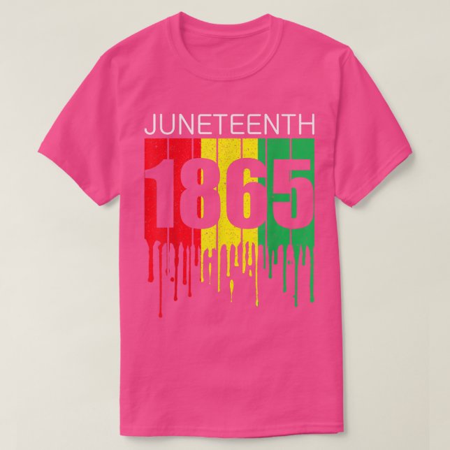 Camiseta Juneteenth 1865 African Flag Black Power Black Fre (Diseño del anverso)