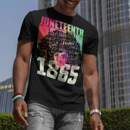 Camiseta Juneteenth 1865 afroamericano libertad negra