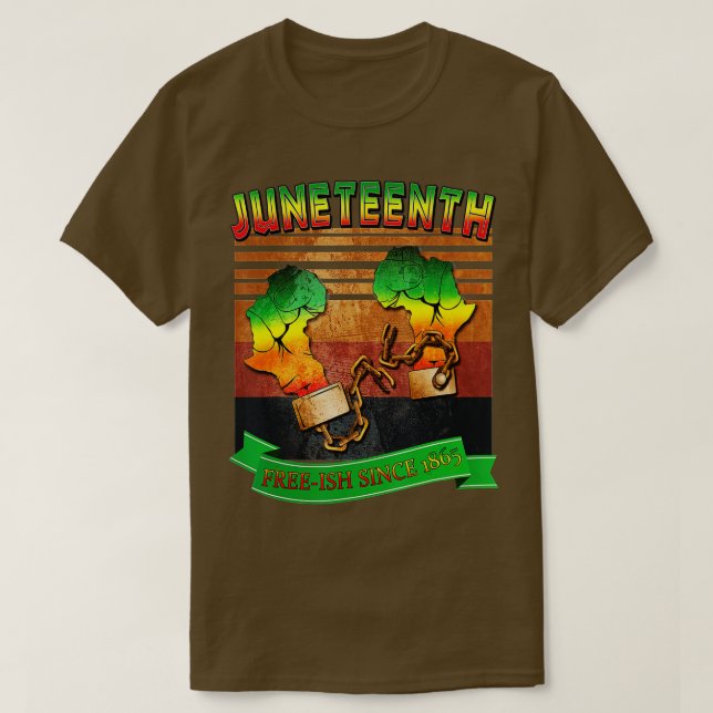 Camiseta Juneteenth 1865 Black History African American Fre (Diseño del anverso)