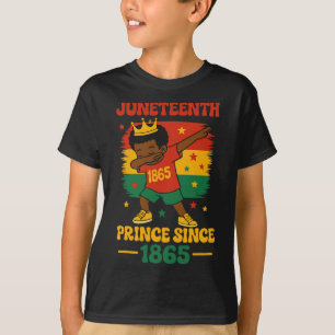 Camiseta Juneteenth 1865 Groovy Prince Niño Hace Dab Chico