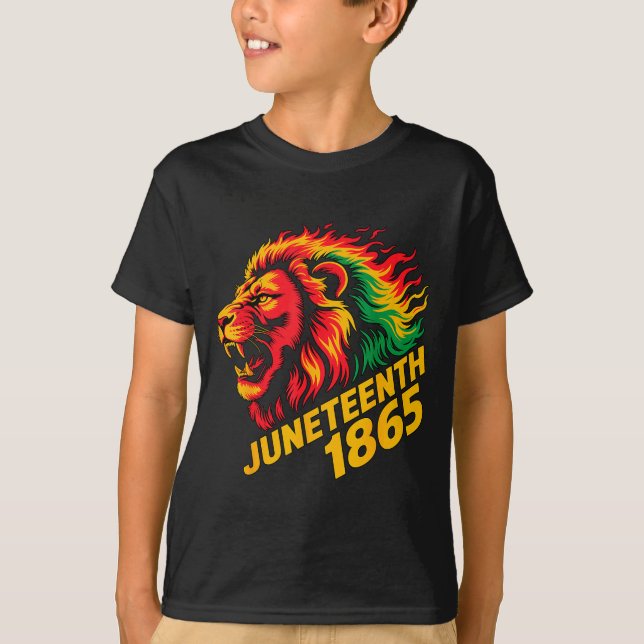Camiseta Juneteenth 1865 león rasta  (Anverso)