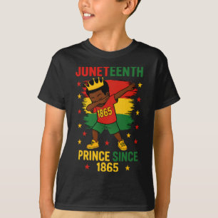Camiseta Juneteenth 1865 Niños Pequeños Niño Dabbing Prínci