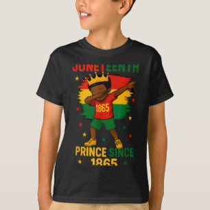 Camiseta Juneteenth 1865 niños pequeños niño haciendo dabbi