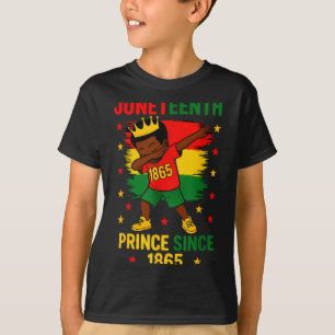 Camiseta Juneteenth 1865 niños pequeños niño haciendo dabbi