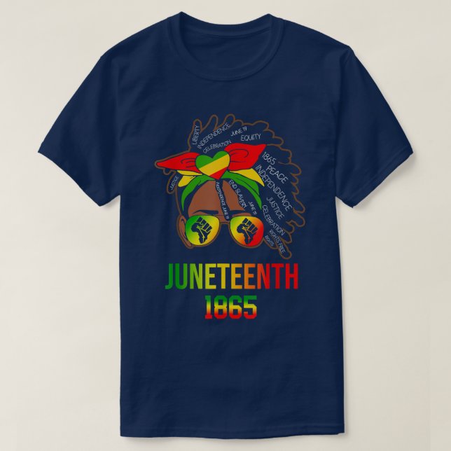 Camiseta Juneteenth 18 65 African American Power T-Shirt (Diseño del anverso)