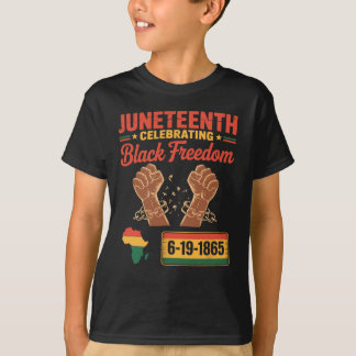Camiseta Juneteenth 2025 Celebrando la Libertad Negra 6-19-