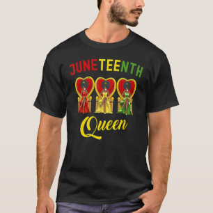 Camiseta Juneteenth Black Queen Afro Melanin Girl Magic Wom