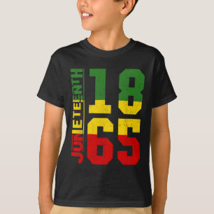 Camiseta Juneteenth Celebra la Libertad Negra 1865 Historia