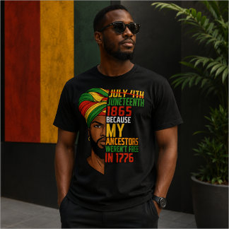 Camiseta Juneteenth Celebrando la Libertad Negra 1865