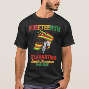 Camiseta Juneteenth Celebrando la Libertad Negra 6 19 1865