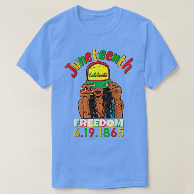 Camiseta Juneteenth Celebrating Black Freedom 1865 African  (Diseño del anverso)