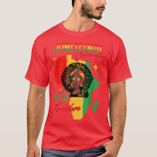 Camiseta Juneteenth Celebrating Black Freedom African Black