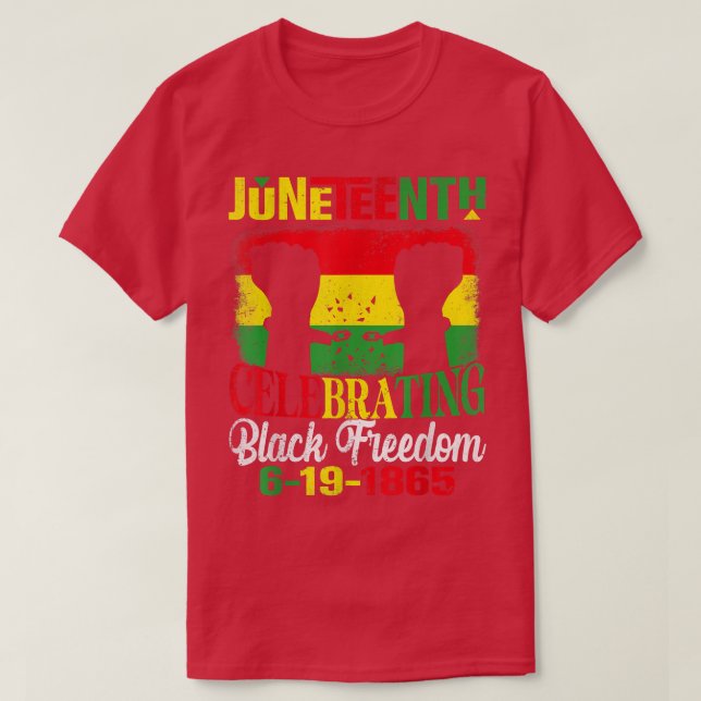 Camiseta Juneteenth Celebrating Black Freedom June 19 1865  (Diseño del anverso)