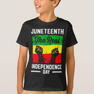 Camiseta Juneteenth el verdadero día de la independencia de