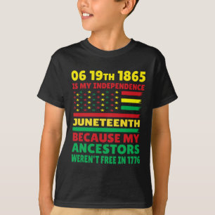 Camiseta Juneteenth es mi día de la independencia Chica neg