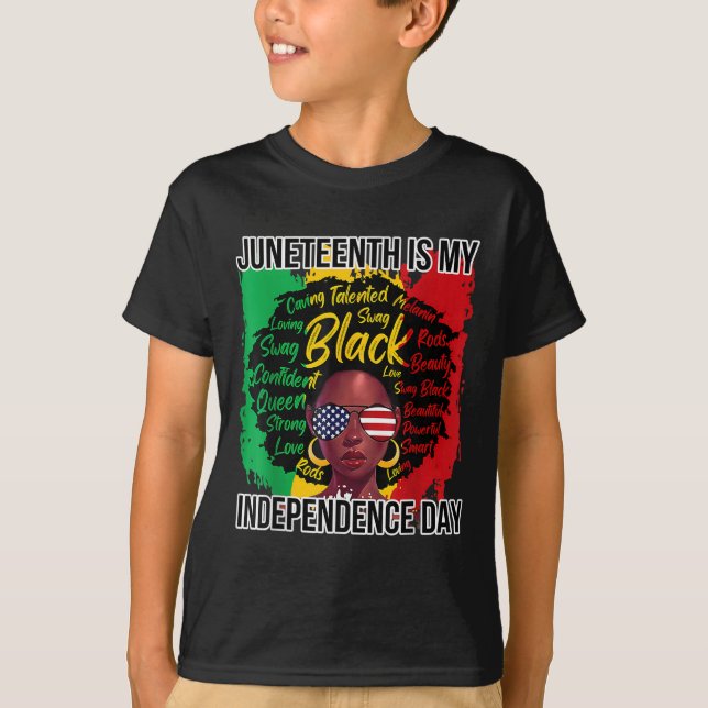 Camiseta Juneteenth es mi Día de la Independencia Historia  (Anverso)